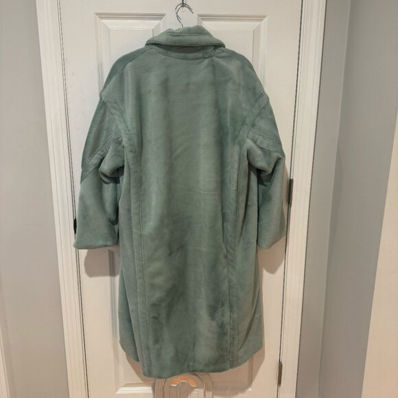 Noize Estelle Women's Pea Coat faux fur in Sage Green - Picture 2 of 13